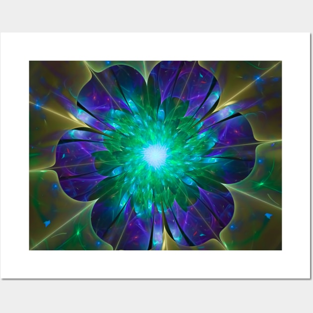 Abstract flower fractal Wall Art by Tanyalovus